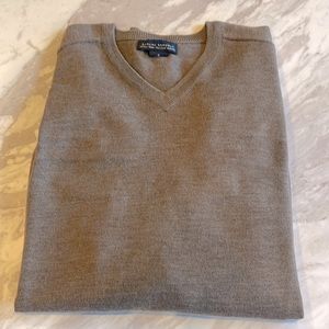 Banana Republic Italian Merino Wool Sweater with Leather Elbow Patches